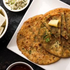 Aloo Pyaaz Paneer Paratha