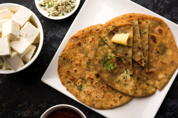 Aloo Pyaaz Paneer Paratha
